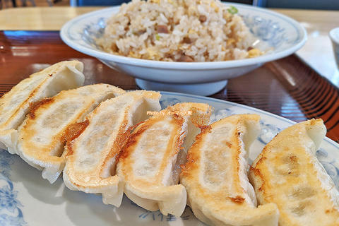 大盛りチャーハンと餃子6個の中華ランチ「ぎょうざの満州」大阪メトロ長居駅